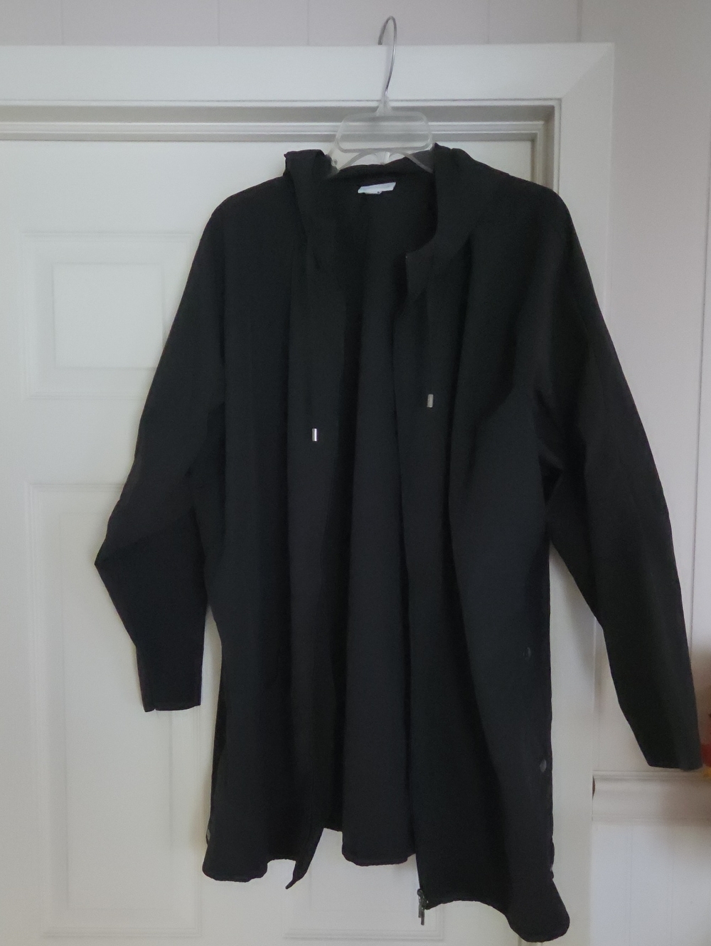 SALE--PureJill Black Hooded Longline Jacket